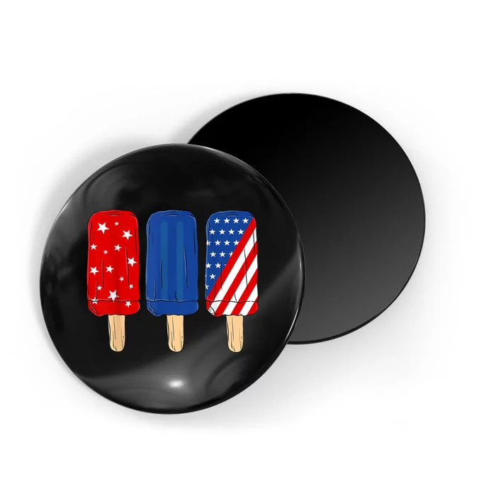 Patriotic 4th Of July Popsicles USA America Flag Summer Magnet