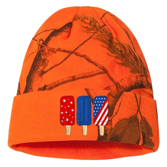 Patriotic 4th Of July Popsicles USA America Flag Summer Kati - 12in Camo Beanie