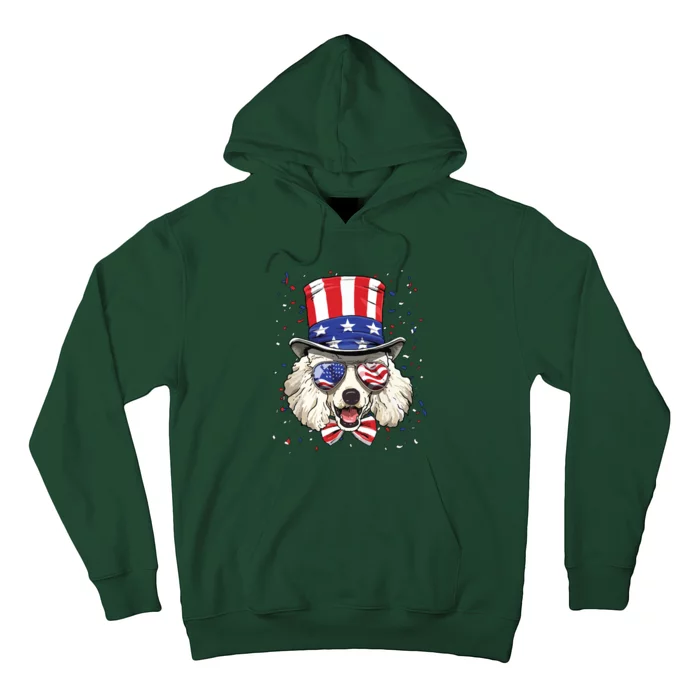 Poodle 4th Of July American Dog USA Flag Hoodie