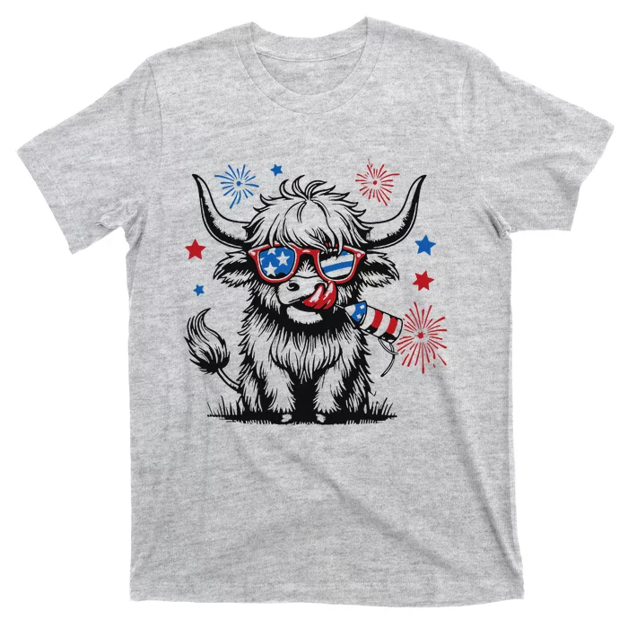 Patriotic 4th Of July Heifer Cow T-Shirt