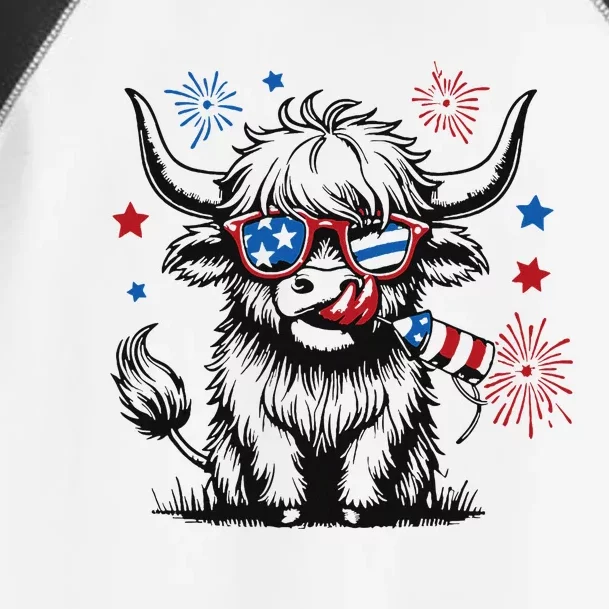 Patriotic 4th Of July Heifer Cow Toddler Fine Jersey T-Shirt