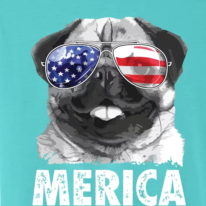 Pug 4th Of July Shirts Merica Men Women USA American Flag ChromaSoft Performance T-Shirt