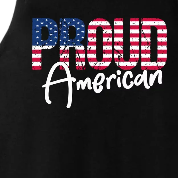 Patriotic 4th Of July Matching Gift Proud To Be An American Cute Gift Ladies Tri-Blend Wicking Tank