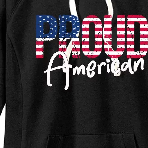 Patriotic 4th Of July Matching Gift Proud To Be An American Cute Gift Women's Fleece Hoodie