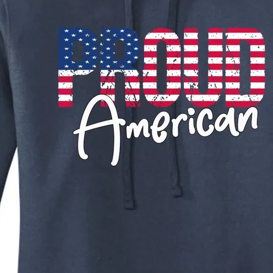 Patriotic 4th Of July Matching Gift Proud To Be An American Cute Gift Women's Pullover Hoodie