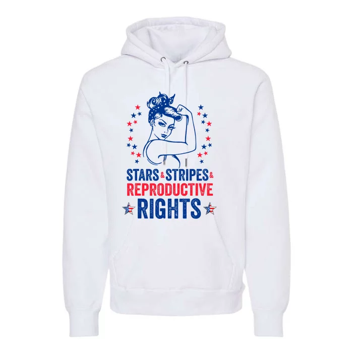 Patriotic 4th Of July Stars Stripes Reproductive Right Premium Hoodie