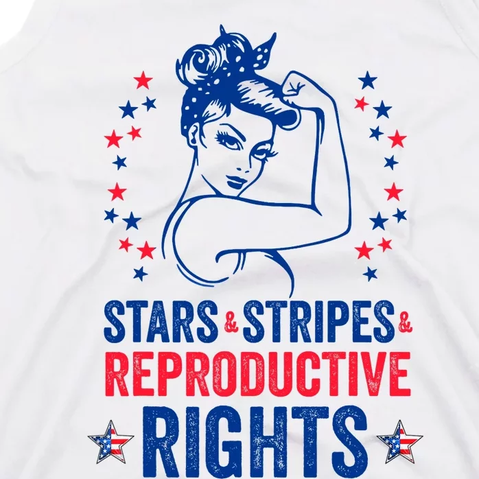 Patriotic 4th Of July Stars Stripes Reproductive Right Tank Top