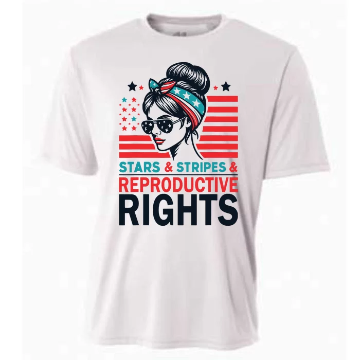 Patriotic 4th Of July Stars Stripes Reproductive Right Cooling Performance Crew T-Shirt