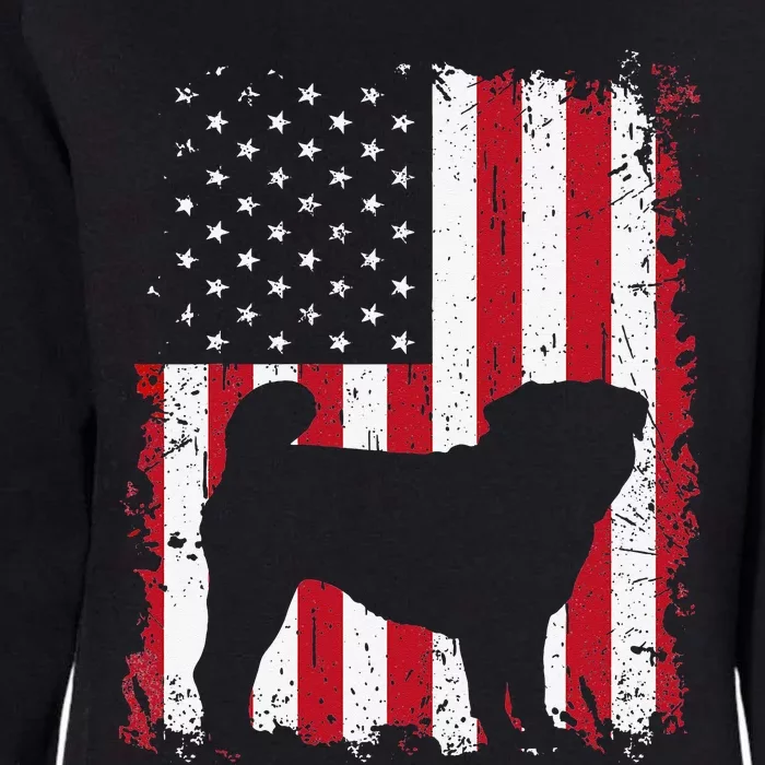 Pug 4th of July Patriotic American USA Flag Gift Womens California Wash Sweatshirt