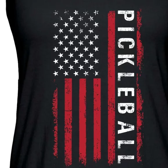 Pickleball 4th Of July Ladies Essential Flowy Tank