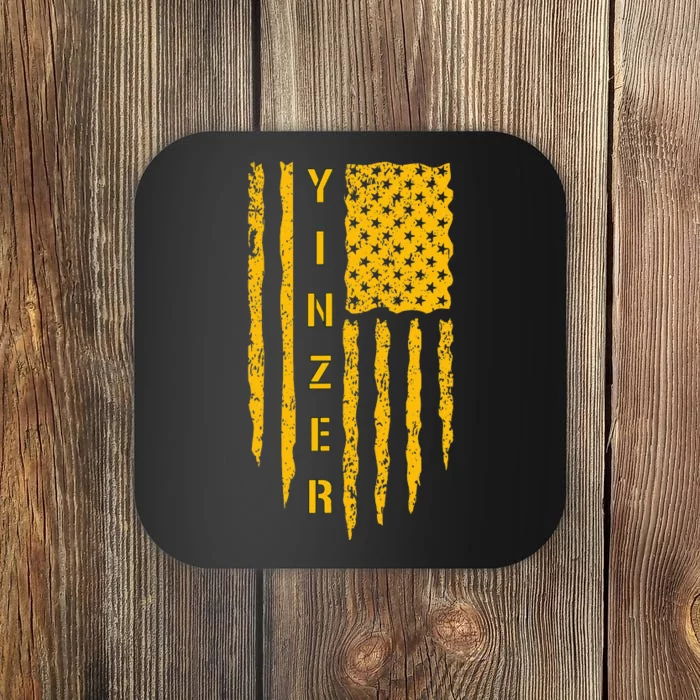 Pittsburgh 412 Steel City Yinzer Flag Coaster