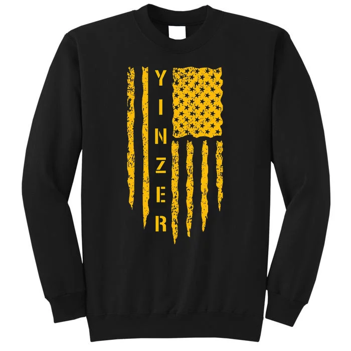 Pittsburgh 412 Steel City Yinzer Flag Tall Sweatshirt