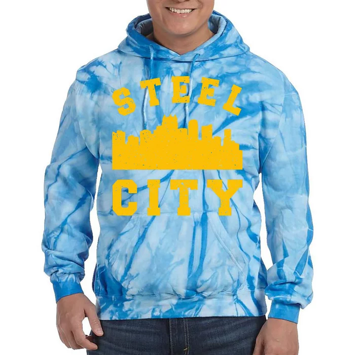 Pittsburgh 412 Steel City Skyline Pennsylvania Home Pride Tie Dye Hoodie