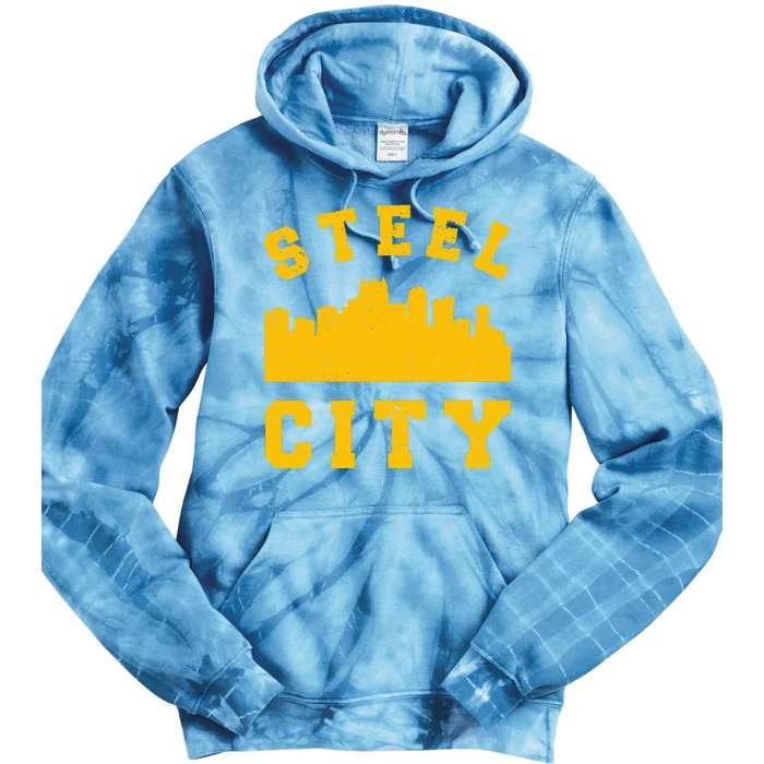 Pittsburgh 412 Steel City Skyline Pennsylvania Home Pride Tie Dye Hoodie