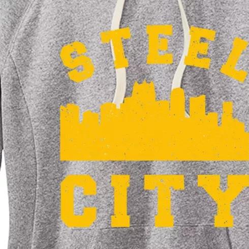 Pittsburgh 412 Steel City Skyline Pennsylvania Home Pride Women's Fleece Hoodie