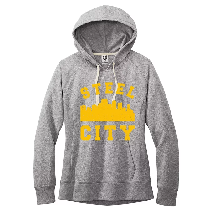 Pittsburgh 412 Steel City Skyline Pennsylvania Home Pride Women's Fleece Hoodie