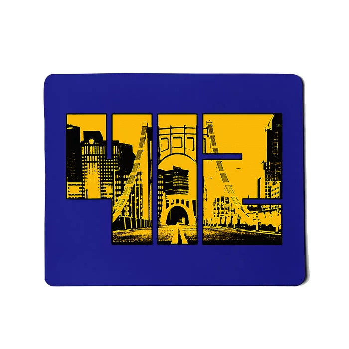 Pittsburgh 412 Steel City Skyline Pennsylvania Home Pride Mousepad