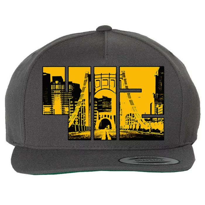 Pittsburgh 412 Steel City Skyline Pennsylvania Home Pride Wool Snapback Cap