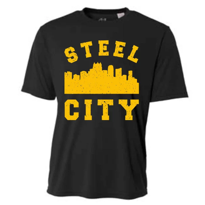 Pittsburgh 412 Steel City Skyline Pennsylvania Home Pride Cooling Performance Crew T-Shirt