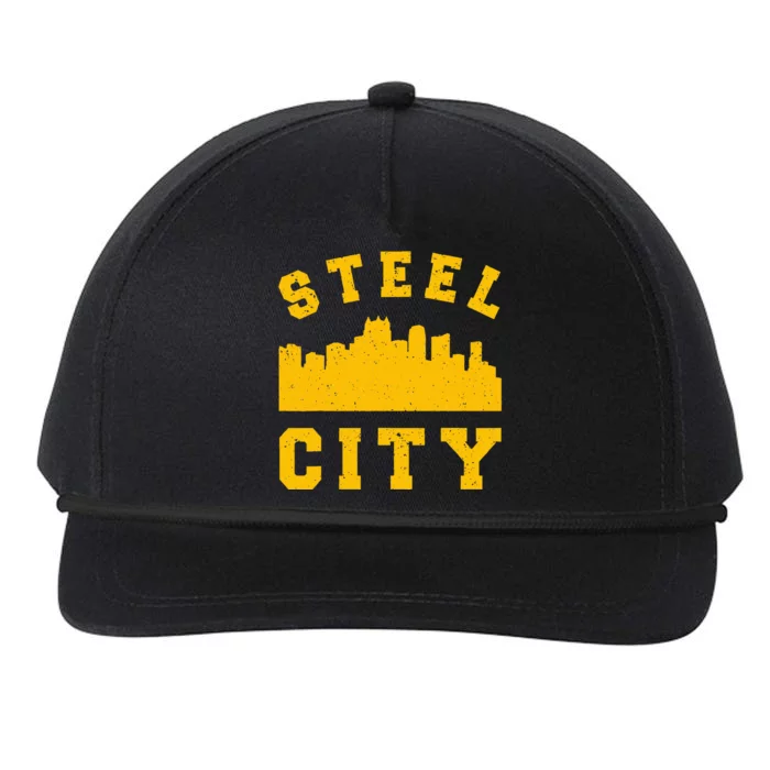 Pittsburgh 412 Steel City Skyline Pennsylvania Home Pride Snapback Five-Panel Rope Hat