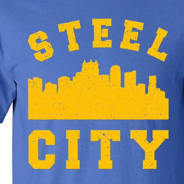 Pittsburgh 412 Steel City Skyline Pennsylvania Home Pride Tall T-Shirt