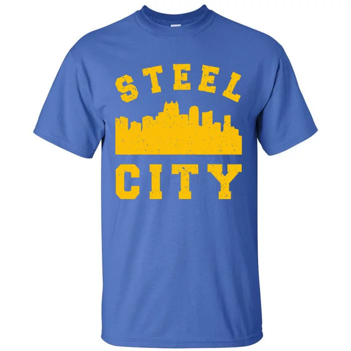 Pittsburgh 412 Steel City Skyline Pennsylvania Home Pride Tall T-Shirt