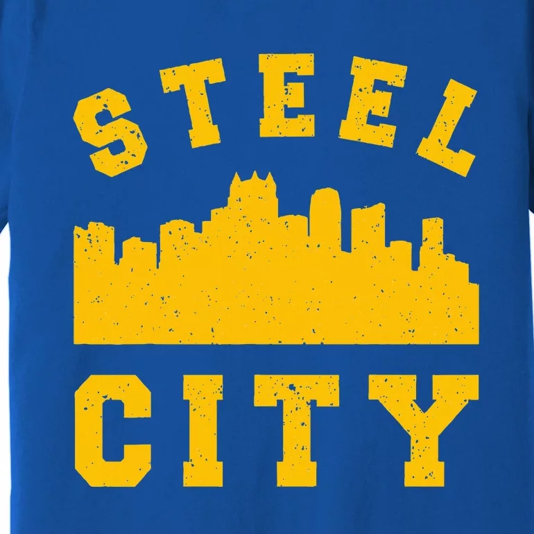 Pittsburgh 412 Steel City Skyline Pennsylvania Home Pride Premium T-Shirt