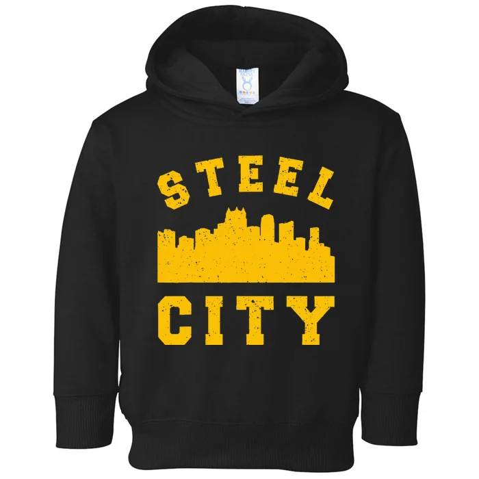 Pittsburgh 412 Steel City Skyline Pennsylvania Home Pride Toddler Hoodie