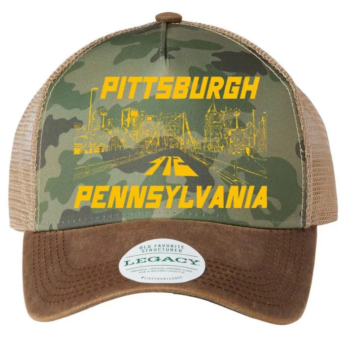 Pittsburgh 412 Steel City Skyline Pennsylvania Home Pride Legacy Tie Dye Trucker Hat