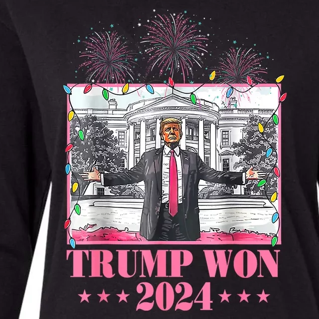 President 47th Trump Won Again 2024 Election Gift Womens Cotton Relaxed Long Sleeve T-Shirt