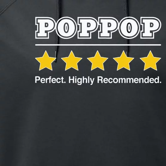 Poppop 5 Stars Perfect Funny Gifts For Poppop Fathers Day Performance Fleece Hoodie