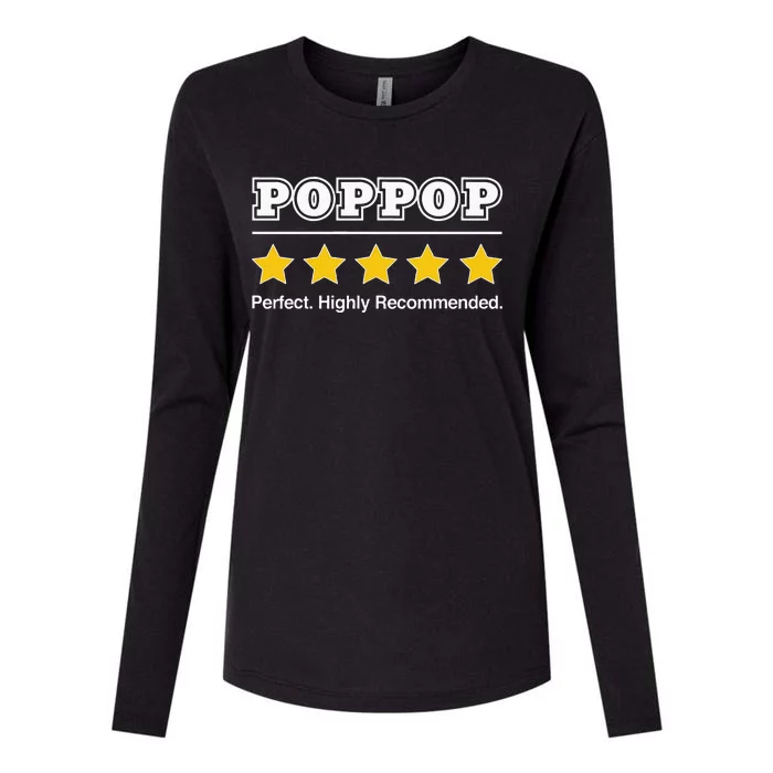 Poppop 5 Stars Perfect Funny Gifts For Poppop Fathers Day Womens Cotton Relaxed Long Sleeve T-Shirt