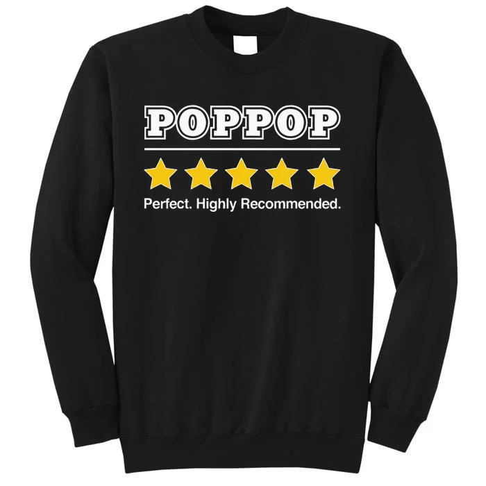 Poppop 5 Stars Perfect Funny Gifts For Poppop Fathers Day Tall Sweatshirt