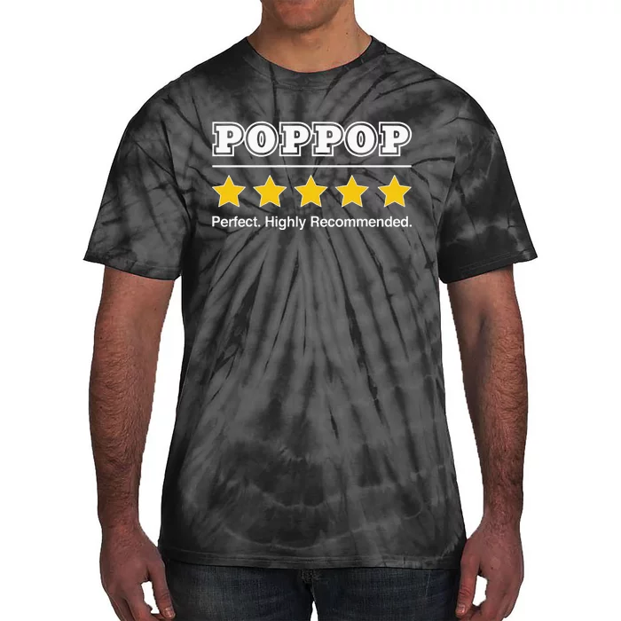 Poppop 5 Stars Perfect Funny Gifts For Poppop Fathers Day Tie-Dye T-Shirt