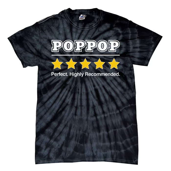 Poppop 5 Stars Perfect Funny Gifts For Poppop Fathers Day Tie-Dye T-Shirt