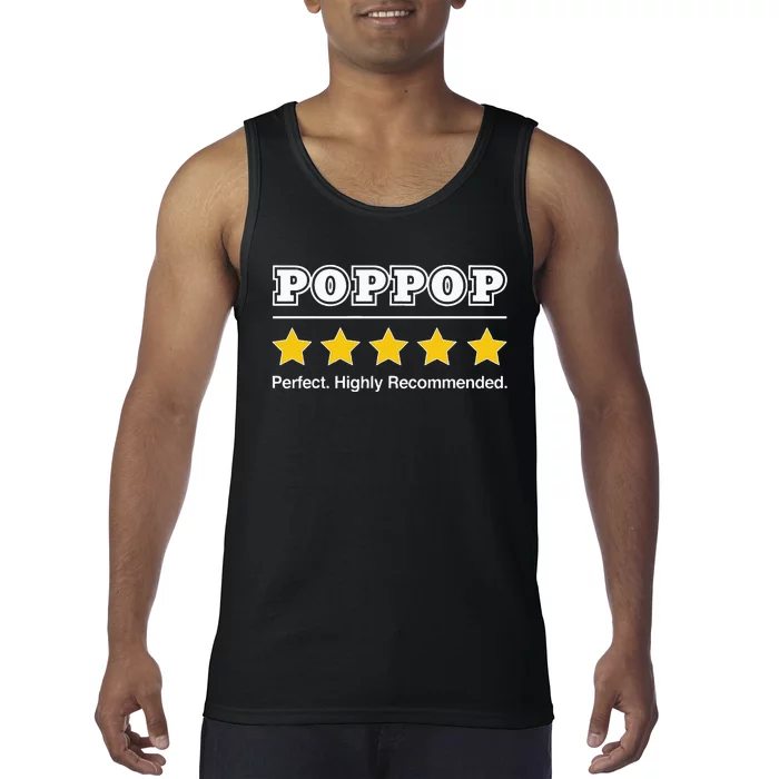 Poppop 5 Stars Perfect Funny Gifts For Poppop Fathers Day Tank Top