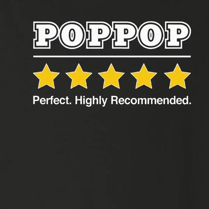 Poppop 5 Stars Perfect Funny Gifts For Poppop Fathers Day Toddler Long Sleeve Shirt