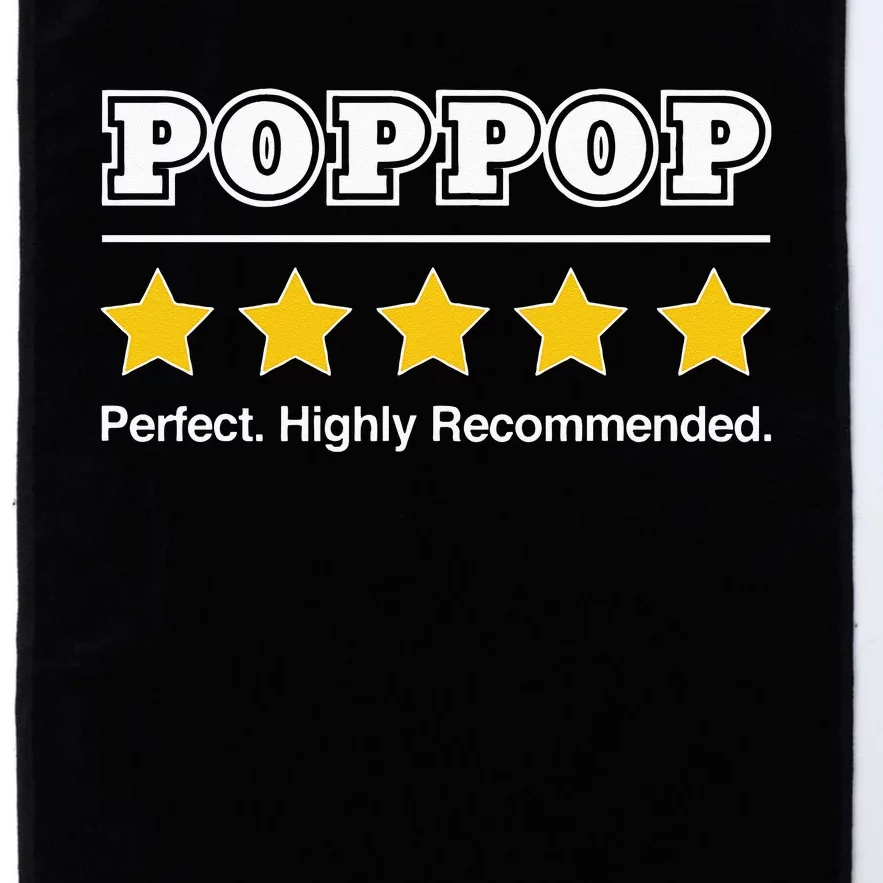 Poppop 5 Stars Perfect Funny Gifts For Poppop Fathers Day Platinum Collection Golf Towel