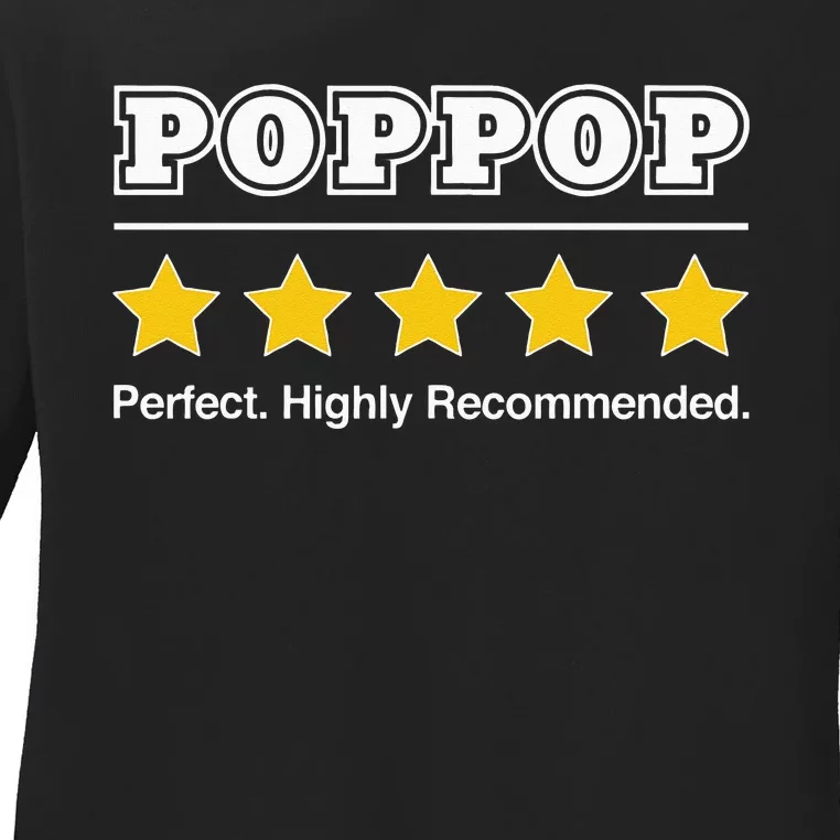 Poppop 5 Stars Perfect Funny Gifts For Poppop Fathers Day Ladies Long Sleeve Shirt