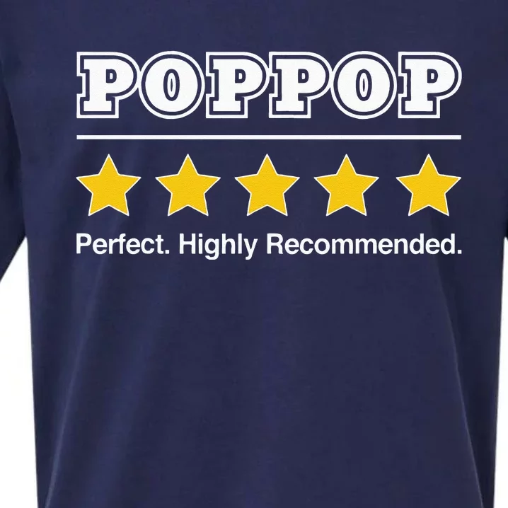 Poppop 5 Stars Perfect Funny Gifts For Poppop Fathers Day Sueded Cloud Jersey T-Shirt