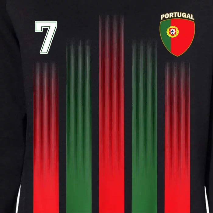 Portugal 7 Soocer Jersey Portugal Football Fan Soccer Womens California Wash Sweatshirt