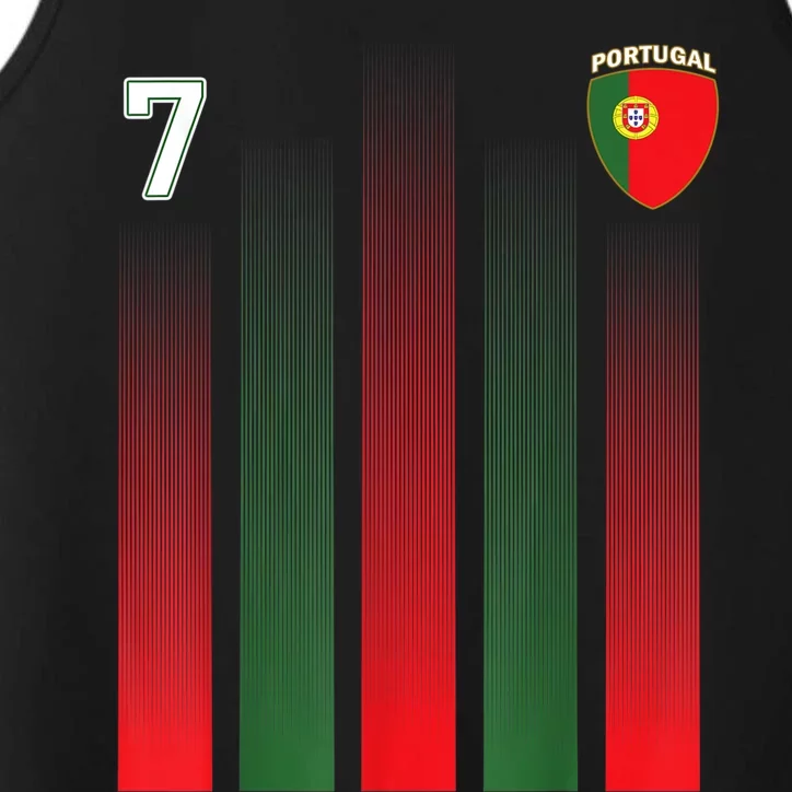 Portugal 7 Soccer Jersey Portugal Football Fan Soccer Performance Tank