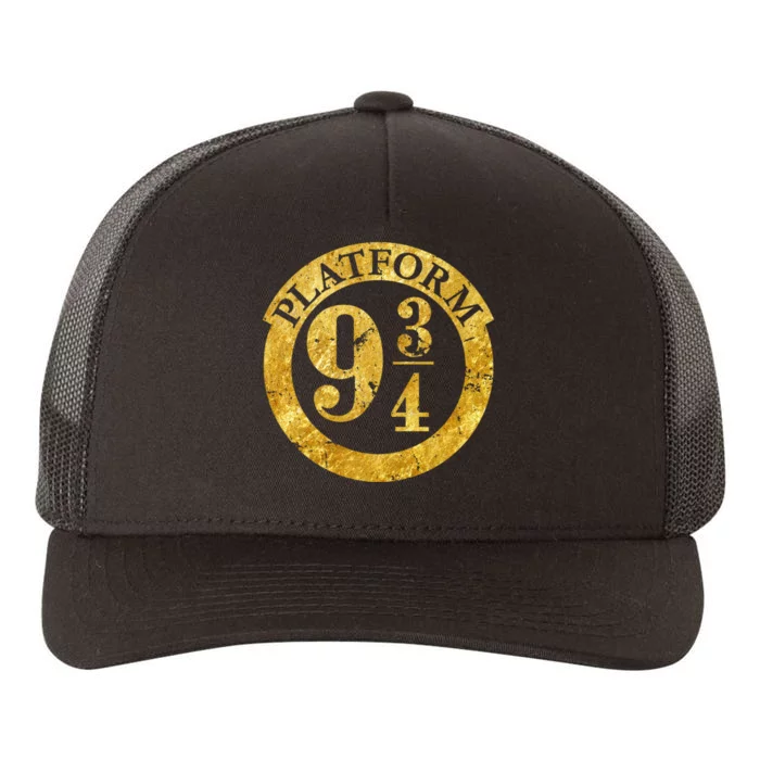 Platform 9 34 Golden Logo Yupoong Adult 5-Panel Trucker Hat