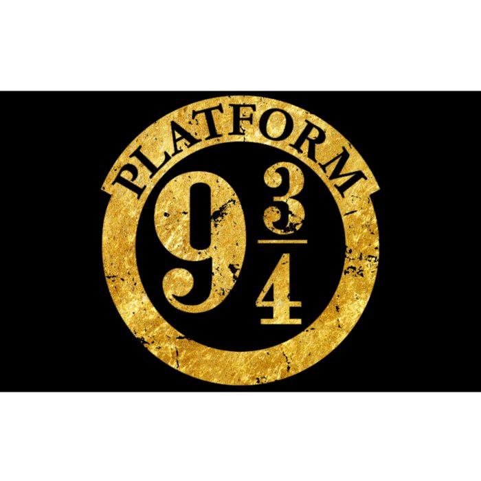 Platform 9 34 Golden Logo Bumper Sticker