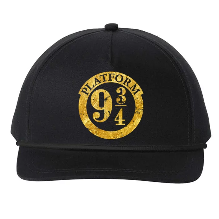 Platform 9 34 Golden Logo Snapback Five-Panel Rope Hat