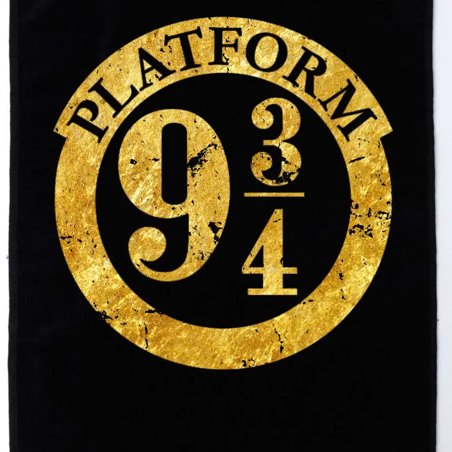 Platform 9 34 Golden Logo Platinum Collection Golf Towel