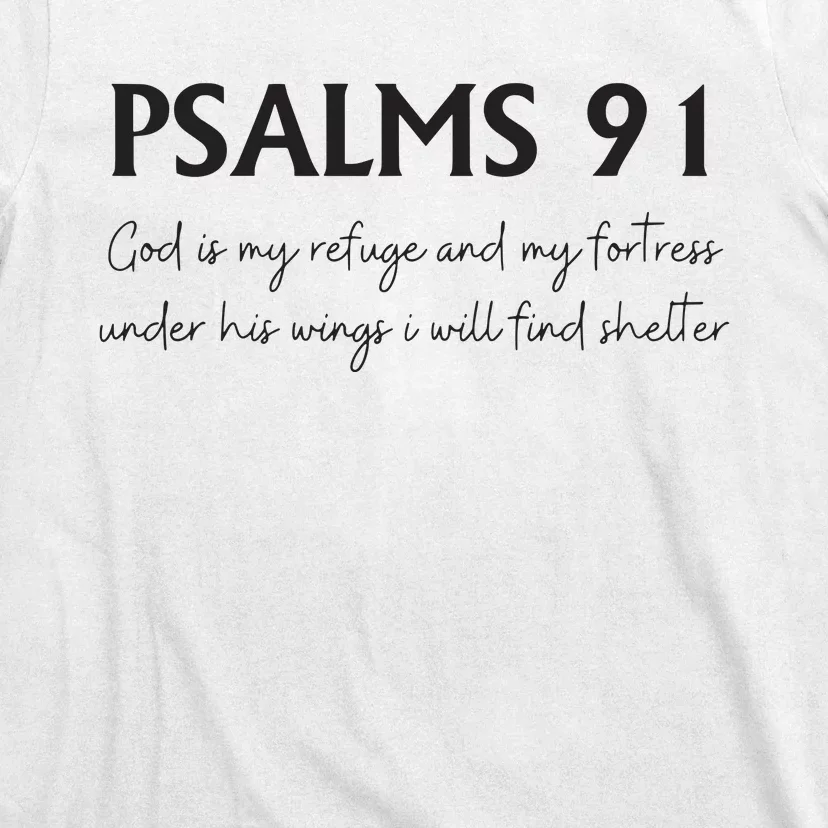 Psalms 91 Bible Verse T-Shirt