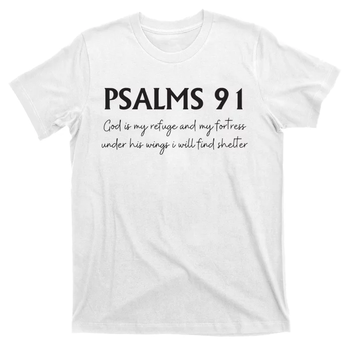 Psalms 91 Bible Verse T-Shirt