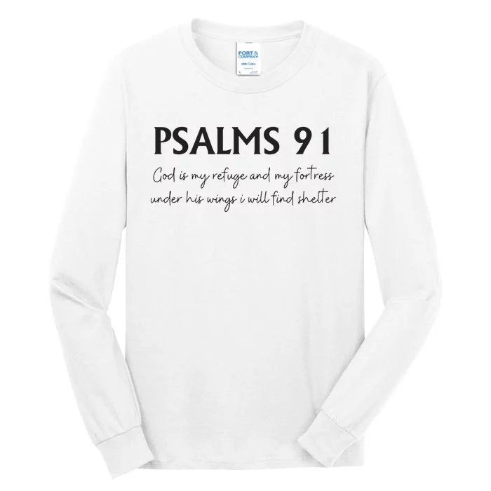 Psalms 91 Bible Verse Tall Long Sleeve T-Shirt