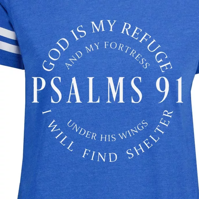 Psalms 91 Christian Blessed Christ Jesus Enza Ladies Jersey Football T-Shirt